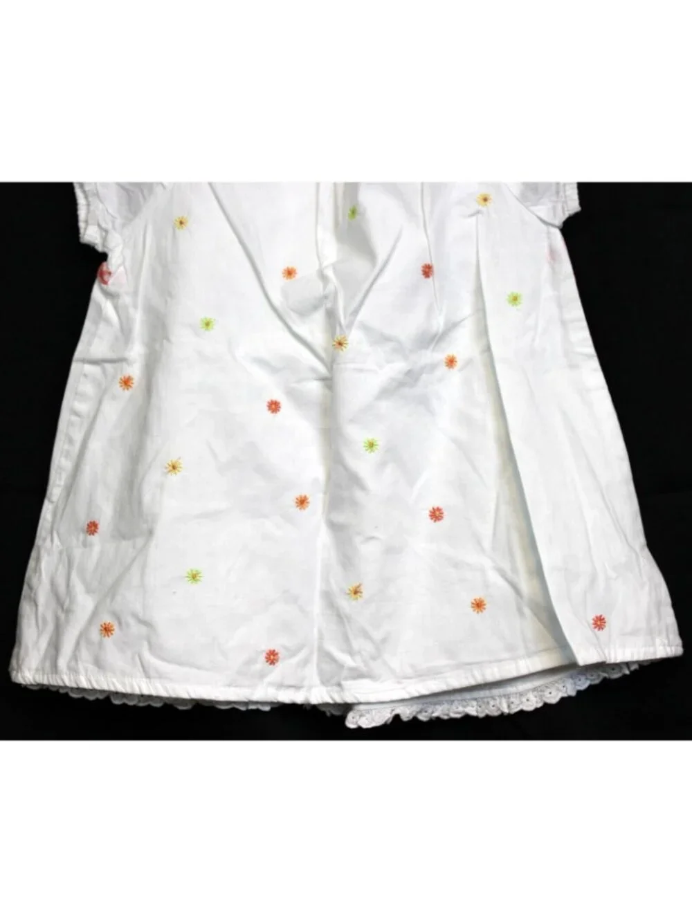 2006 Gymboree Freshly Picked Blouse Embroidered Flowers Lace sz 7 Spring Summer